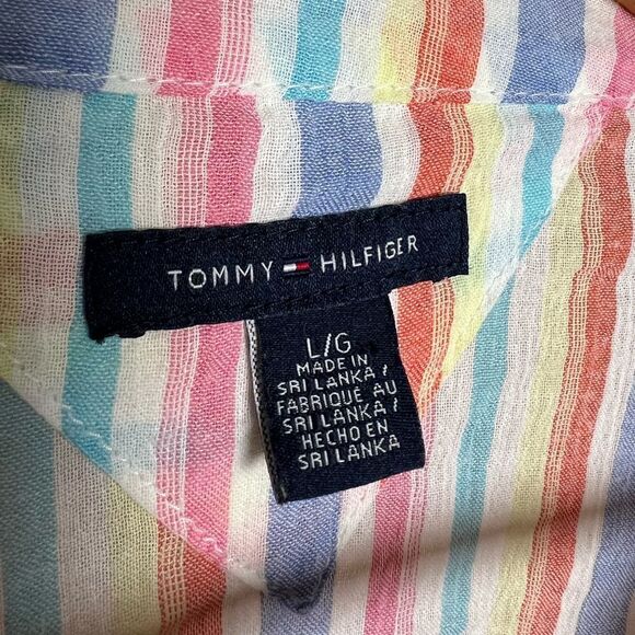 CLEARANCE! Tommy Hilfiger Colorful Striped Tunic Size L EUC - Picture 5 of 5
